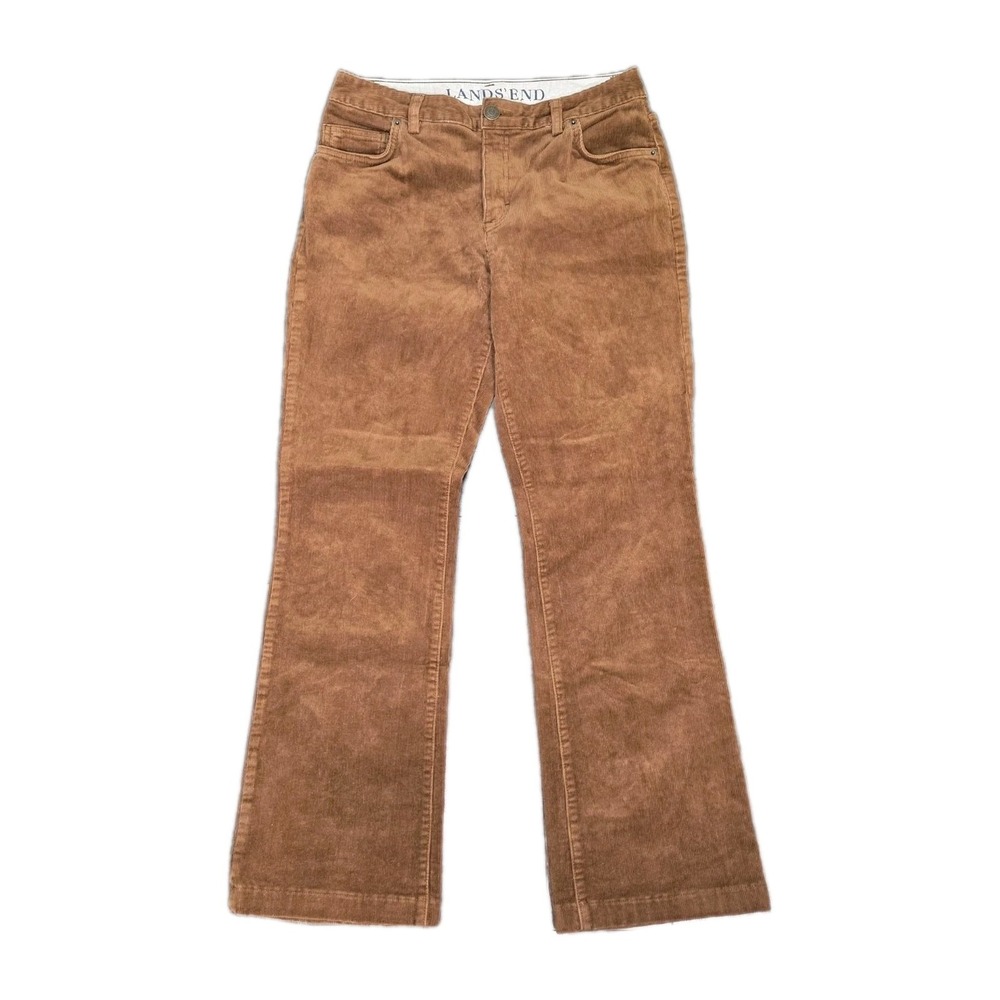 Lands' End Corduroy Pants Women's Size 6 Brown Bootcut Mid-Rise 5 Pocket 29×30